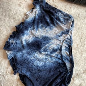 Tie dye ruffled brandy shorts
